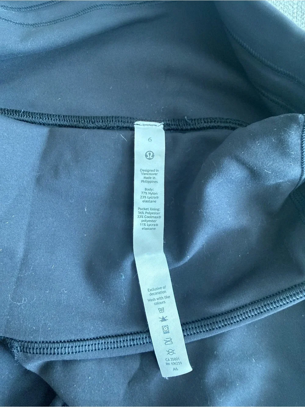 lululemon athletica Black High-Rise Bike Shorts